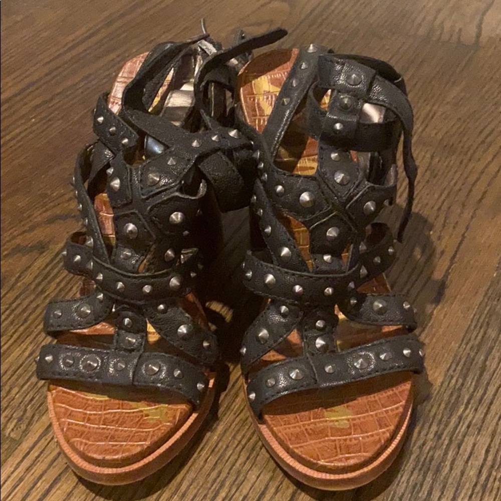 Sam Edelman studded wrap wedges